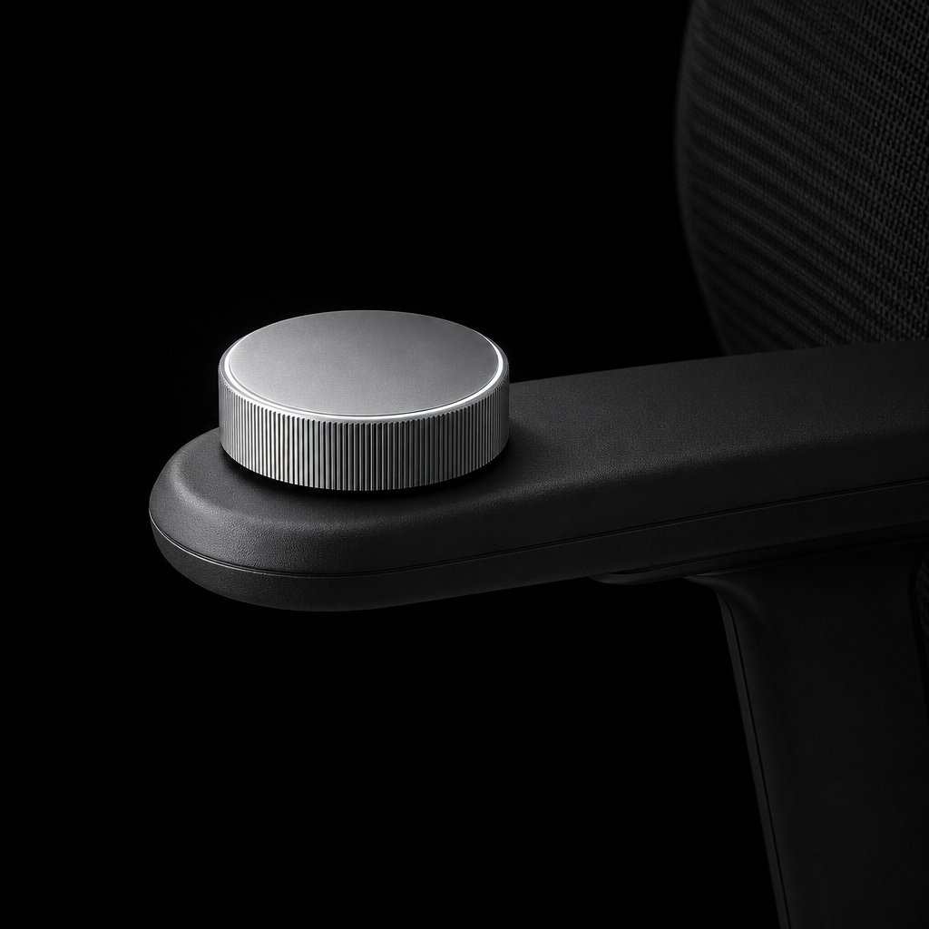 ntrct mounted on a chair armrest