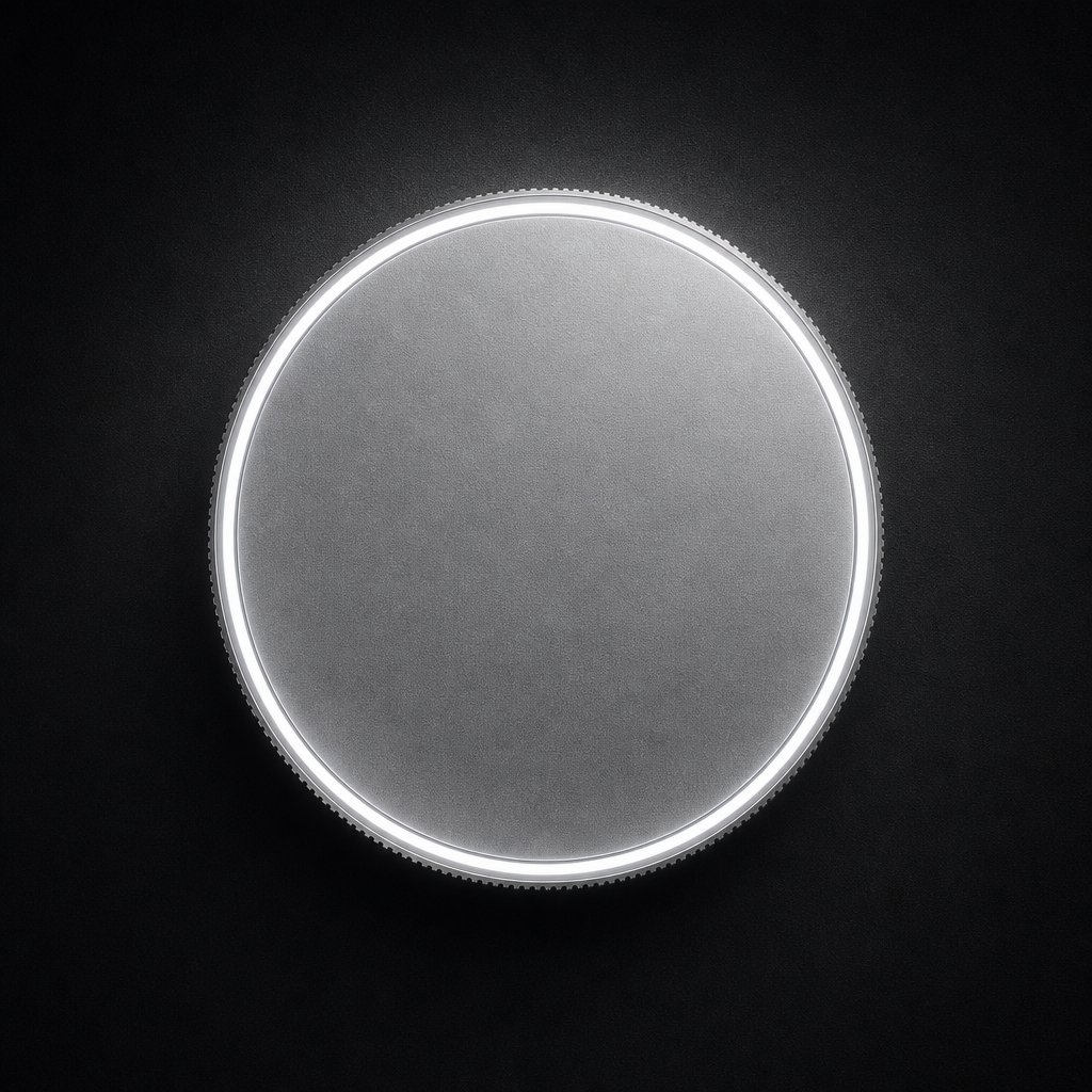 Close-up of the glowing light ring