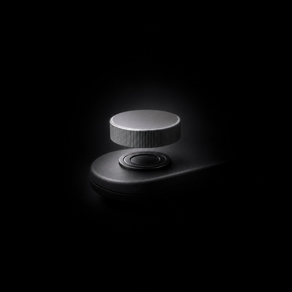 ntrct hovering above its magnetic mount